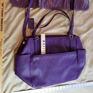 Authentic Coach purple leather diaper baby bag
